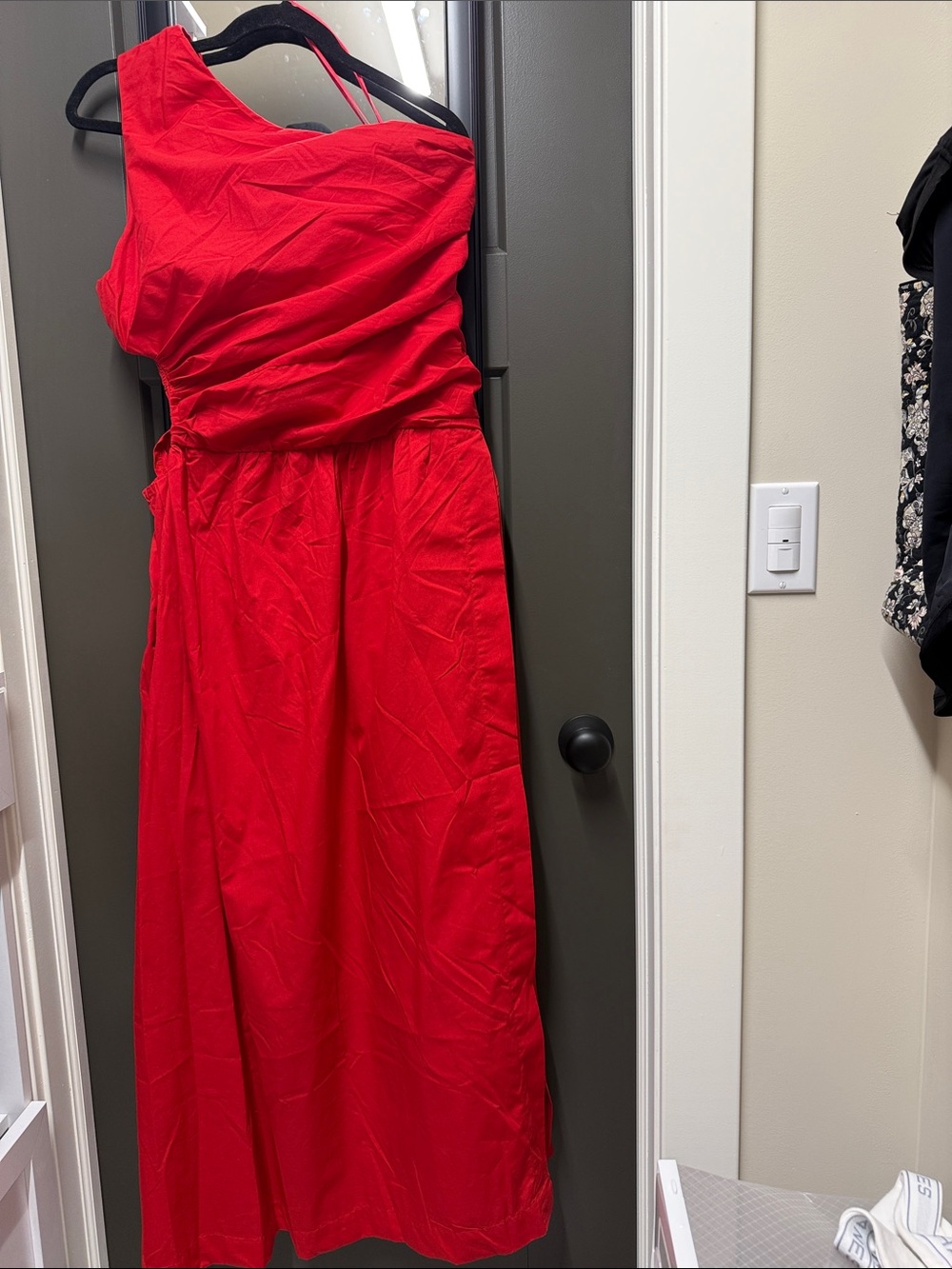Abercrombie & Fitch One-Shoulder Red Dress